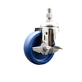 thumbnail image 1 of 4 Inch 316SS Solid Polyurethane Swivel ½ Inch Threaded Stem Caster with Brake, 1 of 2