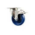 thumbnail image 1 of 4 Inch 316SS Solid Polyurethane Swivel Top Plate Caster with Total Lock Brake, 1 of 2