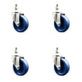 thumbnail image 1 of 4 Inch 316SS Solid Polyurethane Wheel Swivel 3/8 Inch Threaded Stem Caster Set, 1 of 2