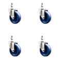 thumbnail image 1 of 4 Inch 316SS Solid Polyurethane Wheel Swivel ½ Inch Threaded Stem Caster Set SCC, 1 of 2