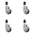 thumbnail image 1 of 4 Inch 316SS Thermoplastic Rubber Swivel 1-3/4 Inch Expanding Stem Caster Set, 1 of 2