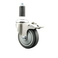 thumbnail image 1 of 4 Inch 316SS Thermoplastic Rubber Swivel 1-3/8 Inch Stem Caster Lock Brake SCC, 1 of 2