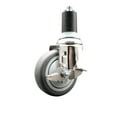 thumbnail image 1 of 4 Inch 316SS Thermoplastic Rubber Swivel 1-5/8 Inch Expanding Stem Caster Brake, 1 of 2