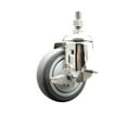 thumbnail image 1 of 4 Inch 316SS Thermoplastic Rubber Swivel 12mm Threaded Stem Caster Brake SCC, 1 of 2