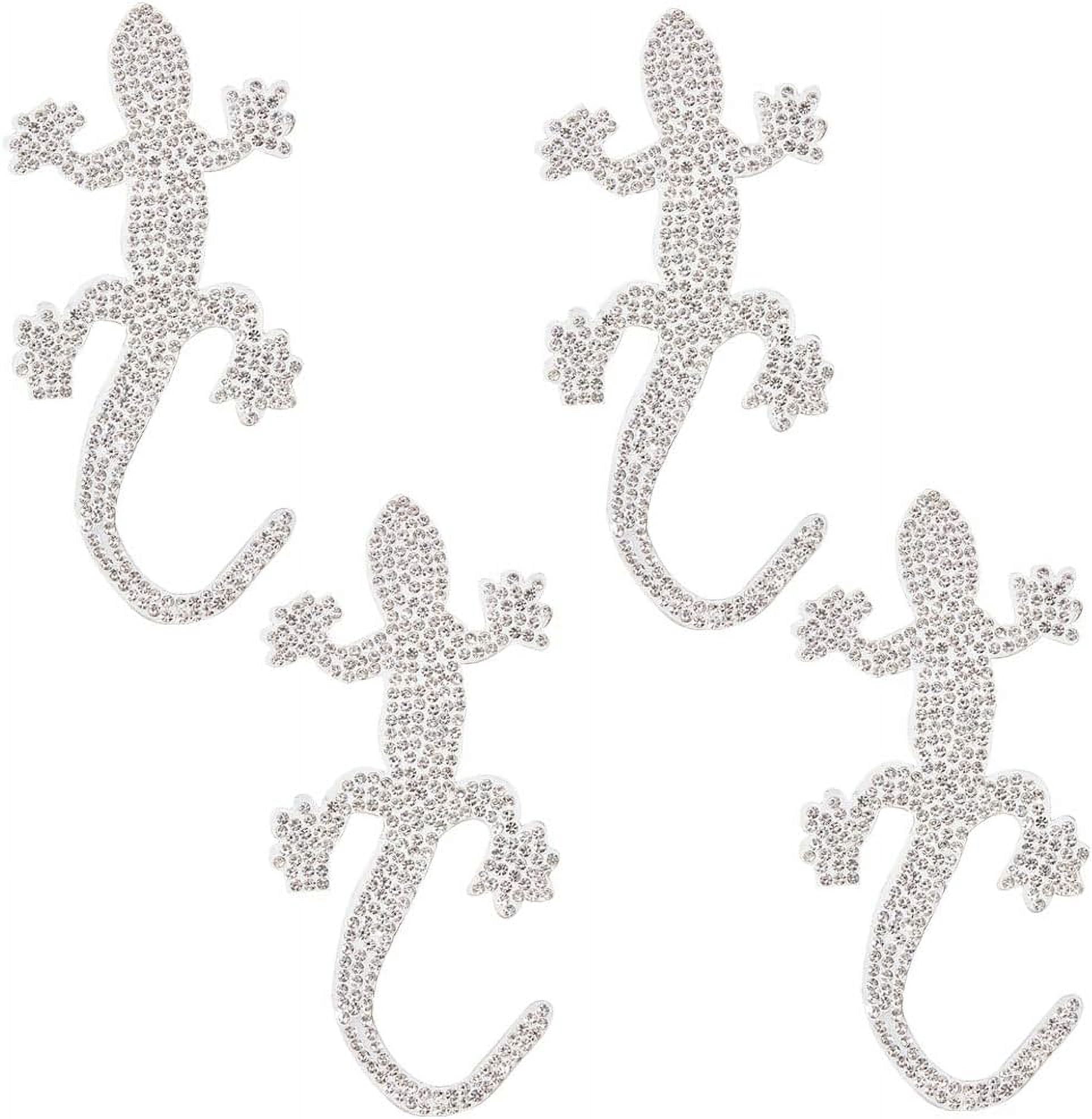 4 Inch 4Pcs Car Stickers Bling Rhinestone Decal Gecko Decals for Cars ...