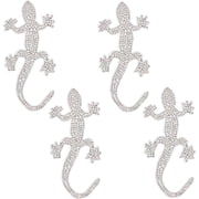 4 Inch 4Pcs Car Stickers Bling Rhinestone Decal Gecko Decals for Cars Self Adhesive Appliques Shiny Badge Sticker Glitter Automotive Exterior Accessories for Window Laptops Decor colorful