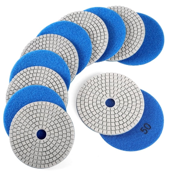 4 Inch 50 Grit Sanding Pad Polishing Pads for Stone Concrete Marble Countertop