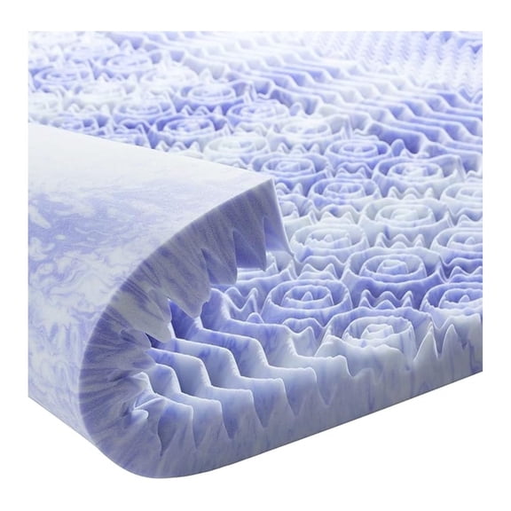 4 Inch 7-Zone Queen Memory Foam Mattress Topper, Cooling Gel Infused Foam Mattress Pad, Queen Size Bed, Certified