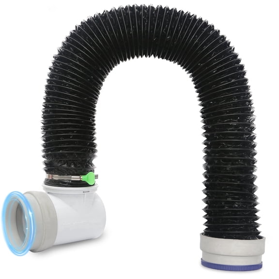 4in 8ft Dryer Vent Hose Kit with Rubber Seals & 90° Elbow for Tight Spaces