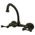 thumbnail image 1 of 4 Inch -8 Inch Adjustable Center Wall Mount Kitchen Faucet - Oil Rubbed Bronze, 1 of 1