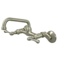 thumbnail image 1 of 4 Inch -8 Inch Adjustable Center Wall Mount Kitchen Faucet - Satin Nickel, 1 of 1