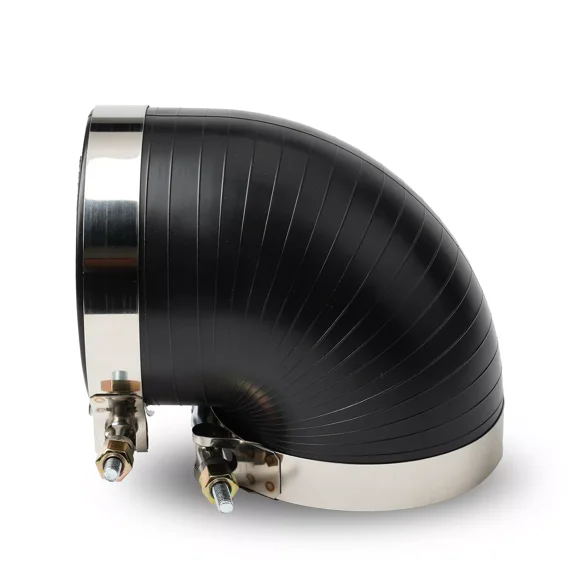 4 Inch 90 Degree Elbow Coupler Pipe, Black PVC Intake Tube Connector, for Air Duct HVAC Automotive Plumbing Systems