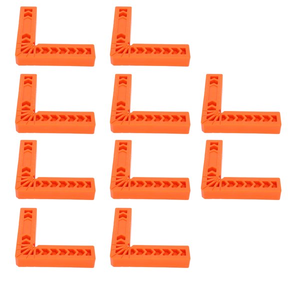 4 Inch 90 Degree Woodworking Right Angle Auxiliary Positioner, Durable Engineering Plastic Square Ruler Holder for Carpentry - Set of 10