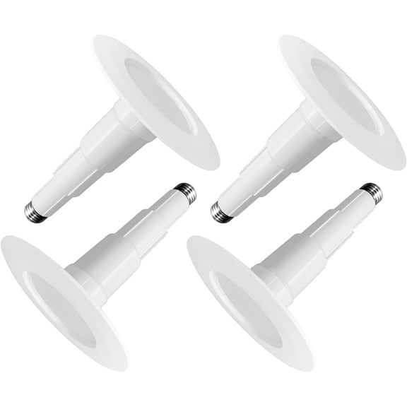 4 Inch Adjustable LED Can Light Retrofit, 8.5W=40W 5000K 500LM, Dimmable ETL Damp Rated, Easy Flush Mount Install, Bevel Trim E26 Base, Recessed Lighting for Home Kitchen Bathroom, 4-Pack