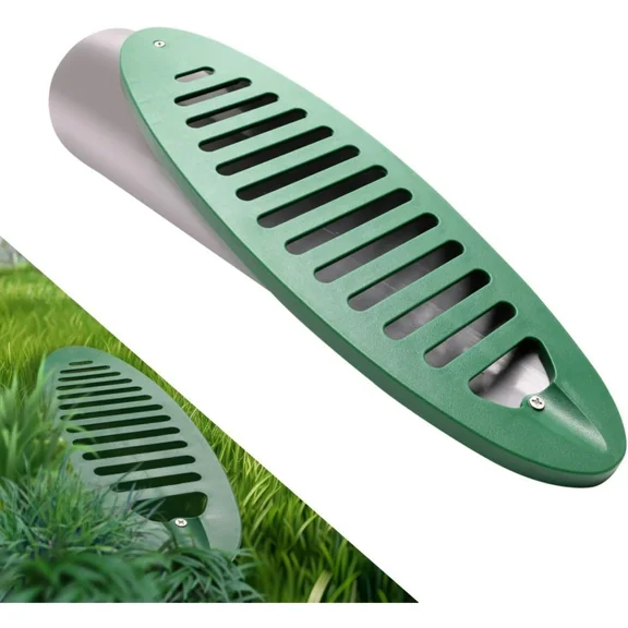 4 Inch Angled Drain Grating Yard Drain, Yard Drain Emitter Green Angled Drain Emitter Angled Slope Yard Drainage Pipe Angled Drainage Grate Yard Drain for Downspout Extension
