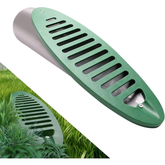 4 Inch Angled Drain Grating for Drainage Systems, Yard Emitter Gutter Downspout Extensions, Lawn Slope Pipe Ditch (1p) - 1p