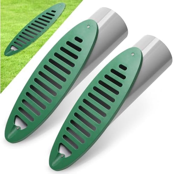 4 Inch Angled Slope Drainage Pipe, 2PCS Angled Drainage Grate Yard Drain Emitter for Pump Discharge/Downspout Extensions (2, Green)$$Tools & Hardware Other