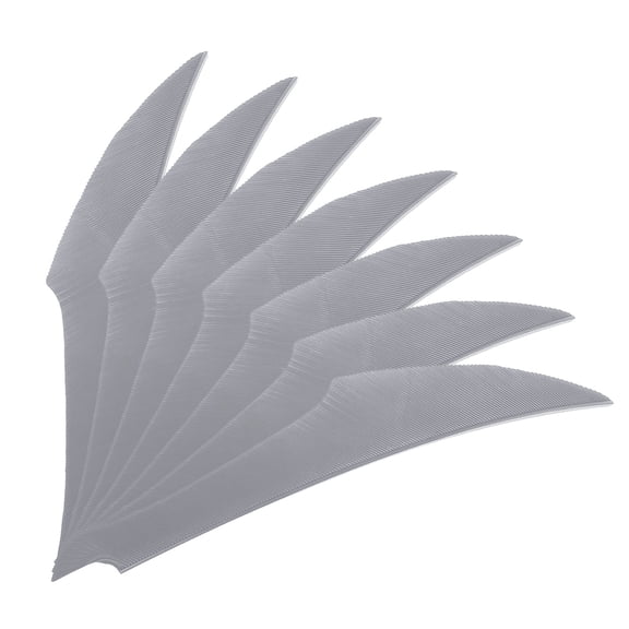 Uxcell 4 Inch Arrow Vanes, 20 Pack Turkey Feather Fletching Archery Fletch Right/Left Wing for Hunting Target Shooting, Black Gray