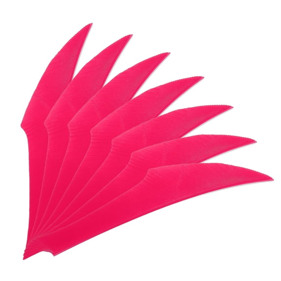 Uxcell 4 Inch Arrow Vanes, 20 Pack Turkey Feather Fletching Archery Fletch Right/Left Wing for Hunting Target Shooting, Black Pink