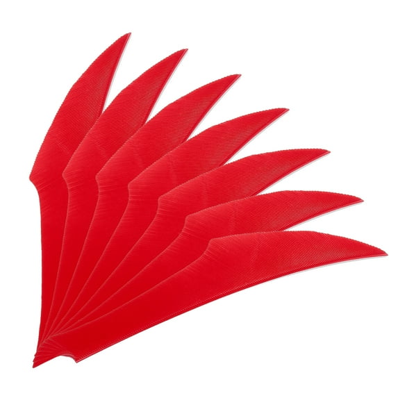 Uxcell 4 Inch Arrow Vanes, 20 Pack Turkey Feather Fletching Archery Fletch Right/Left Wing for Hunting Target Shooting, Black Red