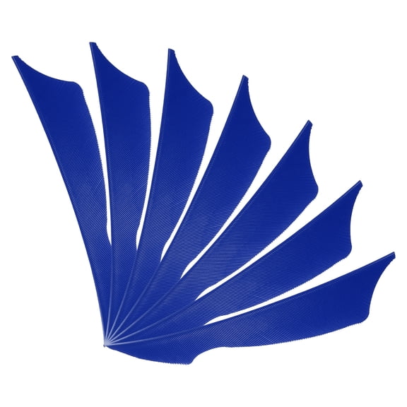 Uxcell 4 Inch Arrow Vanes, 20 Pack Turkey Feather Fletching Archery Fletch Right Wing for Hunting Target Shooting, Black Sapphire Blue
