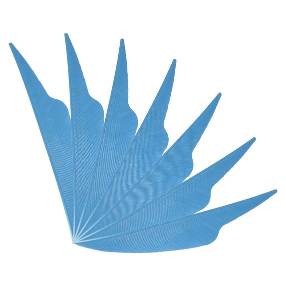 Uxcell Arrow Vanes, Turkey Feather Fletching Shield Cut Archery Fletch Right Wing Blue