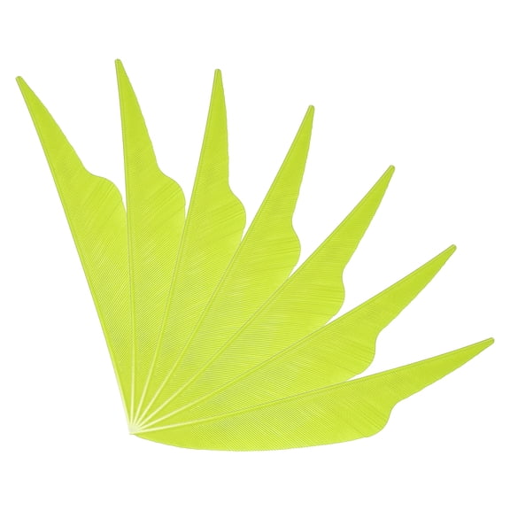 Uxcell Arrow Vanes, Turkey Feather Fletching Shield Cut Archery Fletch Right Wing Fluorescent Yellow