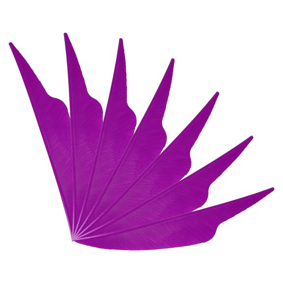 Uxcell Arrow Vanes, Turkey Feather Fletching Shield Cut Archery Fletch Right Wing Purple-Red