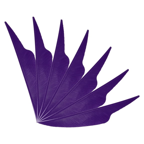 Uxcell Arrow Vanes, Turkey Feather Fletching Shield Cut Archery Fletch Right Wing Purple