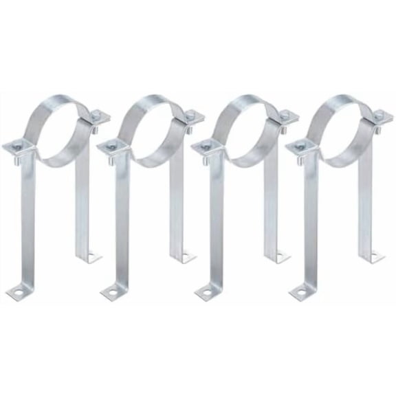 4 Inch B Vent Wall Strap, 4 Pack Galvanized Round Gas Vent Pipe Strap Ventilation Open Ring Hanger Vent Wall Bracket for B Type Vent Pipe, Silver$$Tools & Hardware Other