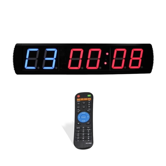 4 Inch Bigger Aluminum Alloy Interval Countdown Count Up Gym Wall Timer