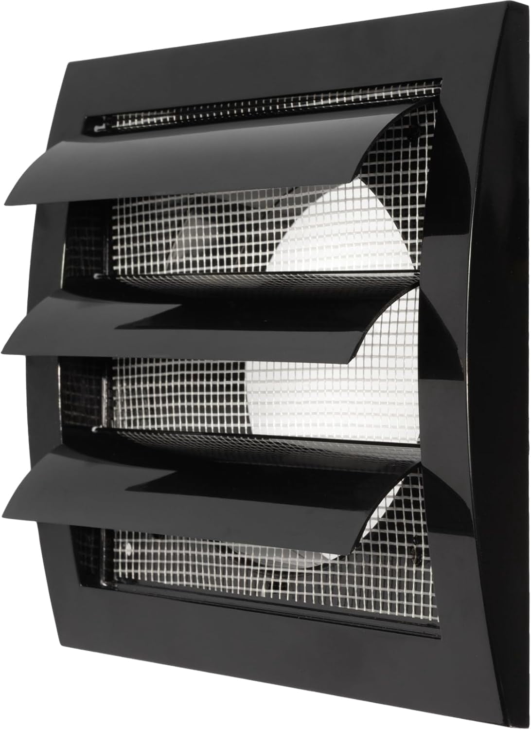 4 Inch Black Dryer Vent Hood/Duct Cover for Walls or Ducting/ABS Plastic Grille with Flaps & Insect Screen/Exhaust and Dryer Vent Covers for Indoor & Outdoor Use