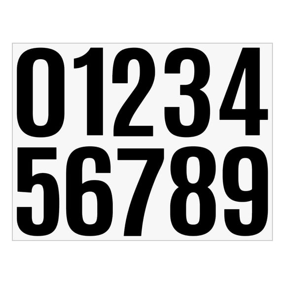 4 Inch Black Mailbox Number Stickers 1 Sheet, Waterproof Self Adhesive Vinyl Decals for House Address, Trash Can, Car, Outdoor Signs & Home Decor, 0-9 Number Set