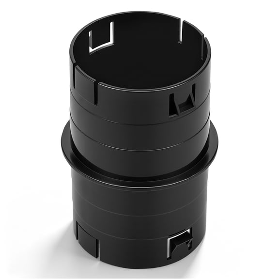 4-Inch Black PVC 6-Way Connector Leak-Proof & Smooth Drainage, Ideal for Sump Pump Discharge & Downspout Extension