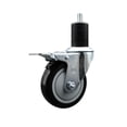 thumbnail image 1 of 4 Inch Black Poly Swivel 1-3/4 Inch Expanding Stem Caster Total Lock Brake SCC, 1 of 2