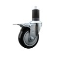 thumbnail image 1 of 4 Inch Black Poly Swivel 1-5/8 Inch Expanding Stem Caster Total Lock Brake SCC, 1 of 2