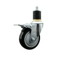 thumbnail image 1 of 4 Inch Black Poly Swivel 1-7/8 Inch Expanding Stem Caster Total Lock Brake SCC, 1 of 2