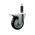 thumbnail image 1 of 4 Inch Black Poly Swivel 1 Inch Expanding Stem Caster Total Lock Brake SCC, 1 of 2