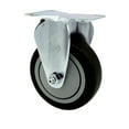 thumbnail image 1 of 4 Inch Black Polyurethane Wheel Rigid Top Plate Caster Service Caster Brand, 1 of 2