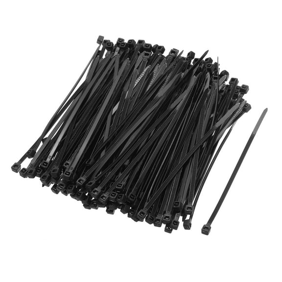 Uxcell 4 inch Black Zip Ties, 500Pcs Cable Ties Nylon Strip Zip Wire Cable Heavy Duty Tie Fastener Off for Outdoor Use