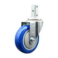 thumbnail image 1 of 4 Inch Blue Polyurethane Wheel Swivel 3/4 Inch Square Stem Caster SCC, 1 of 2
