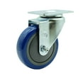 thumbnail image 1 of 4 Inch Blue Polyurethane Wheel Swivel Top Plate Caster Service Caster Brand, 1 of 2