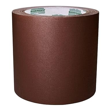 4 Inch Bookbinding Repair Cloth Tape, Heavy Duty Vinyl Coated Cotton, Archival Safe, 15 Yard Roll, Ideal for Libraries s Hymnals, Brown