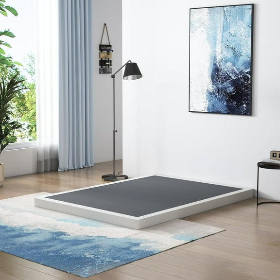 4 Inch Box Spring for King Bed, King Size Box Spring Only, Heavy Duty Mattress Foundation, Metal Bed Base, Non-Slip, Easy Assembly