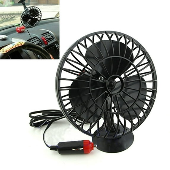 4-Inch Car Fan Single Head Strong Wind Energy Saving Dashboard USB Air Cooling Fan for Car-Black