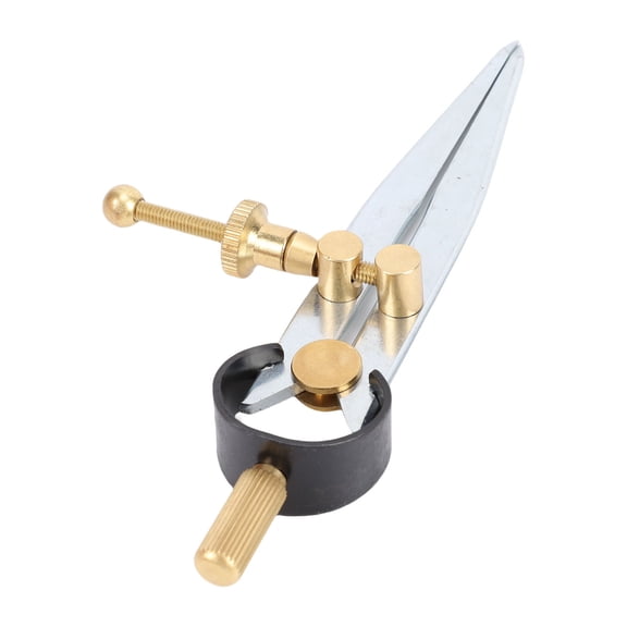 4 Inch Carbon Steel Spring Wing Divider Caliper with Locking Nut for Leather Woodworking Marking and Geometry Drafting