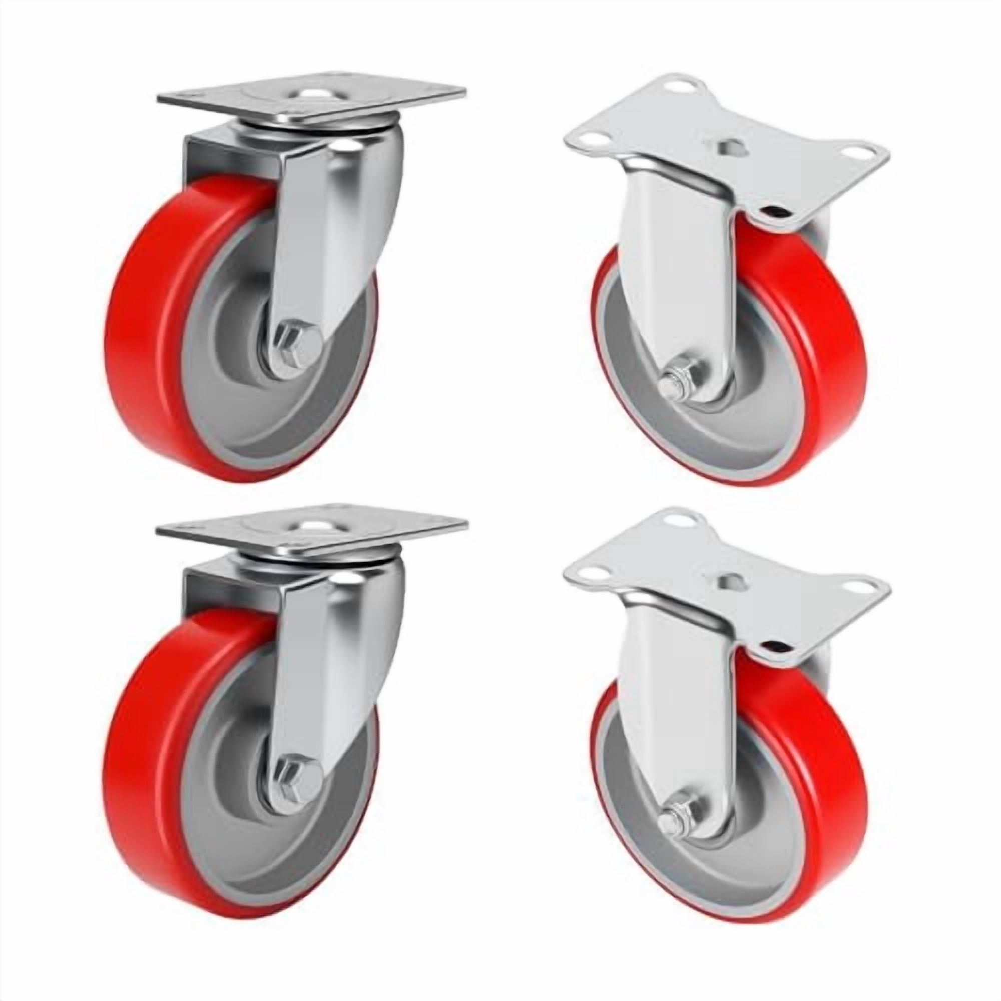 4 Inch Caster,Heavy Duty Caster Wheels Set of 4,Load 2000 Lbs ...