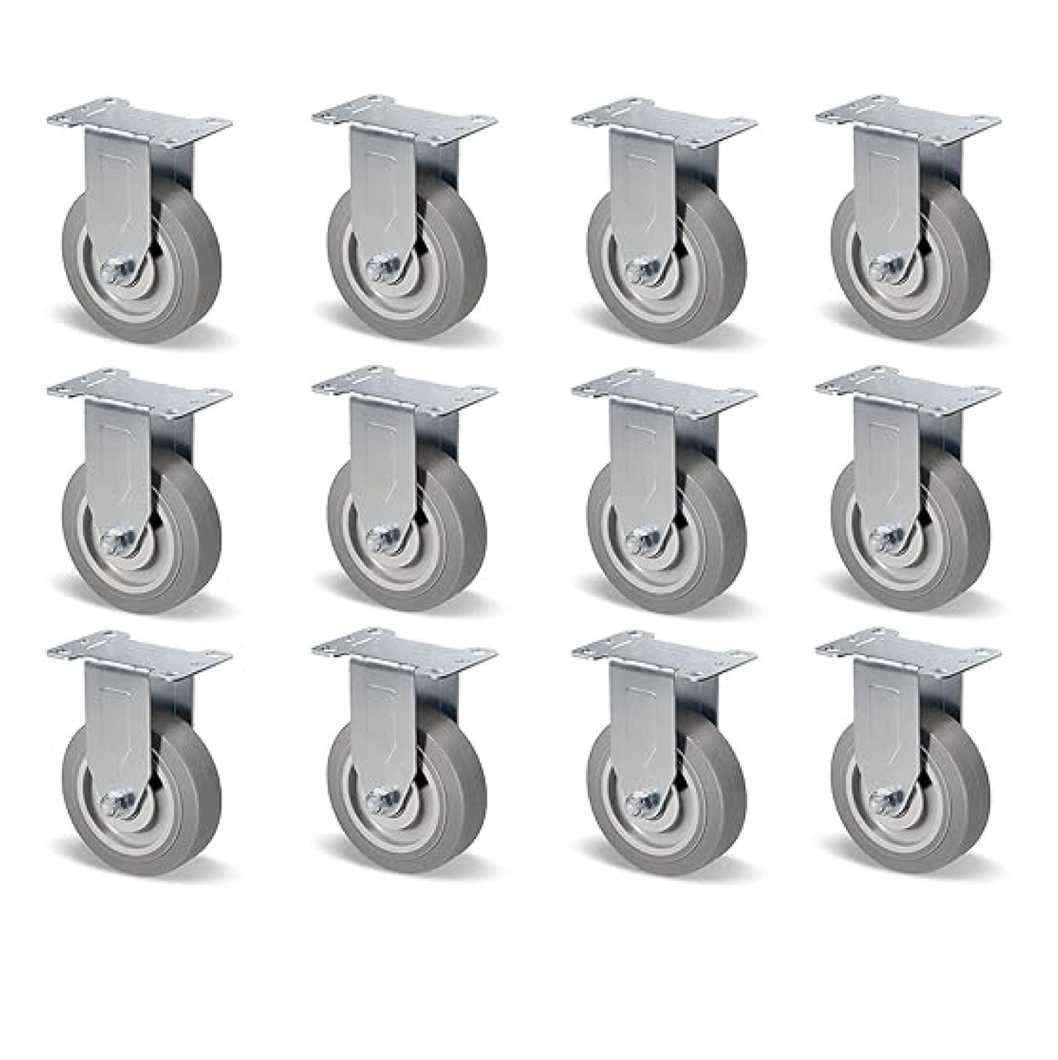 4 Inch Caster Wheels,Heavy Duty Caster Wheels，Rubber Wheel Silent ...