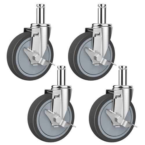 4-Inch Caster for Wire Shelving Racks, Heavy Duty Scaffolding Wheel ...