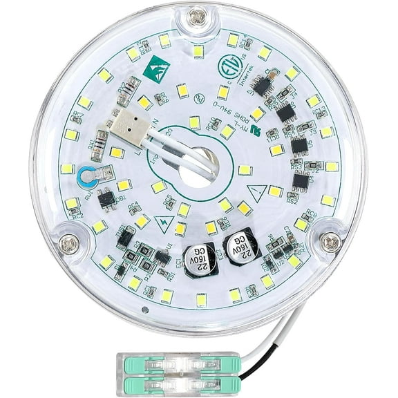 4 Inch Ceiling Fan LED Light Replacement, 18W 3000K 2100LM Ceiling Fan Light Kit, Round LED Engine Retrofit Kit, 120V, CRI90, Dimmable (Warm White)